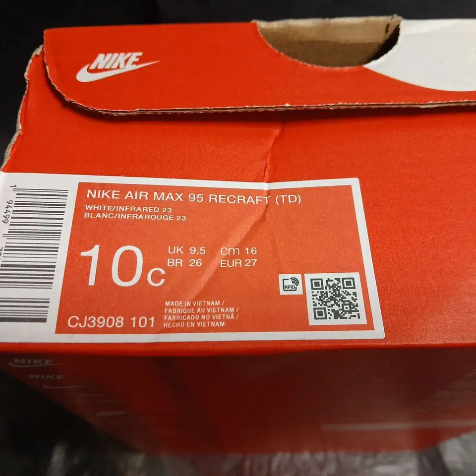 NIKE AIR MAX 95 RECRAFT (TD) TODDLER SHOES – UK 9.5 - KIDS 