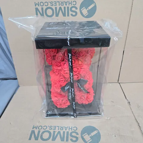 12 28CM ROSE TEDDY BEAR FLOWER BEARS WITH GIFT BOXES