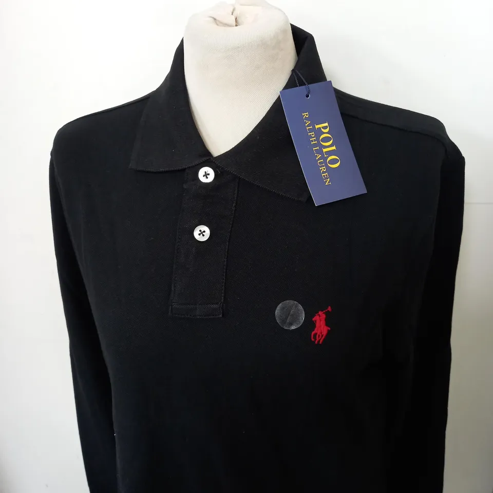 POLO RALPH LAUREN LONG SLEEVE POLO SHIRT SIZE M