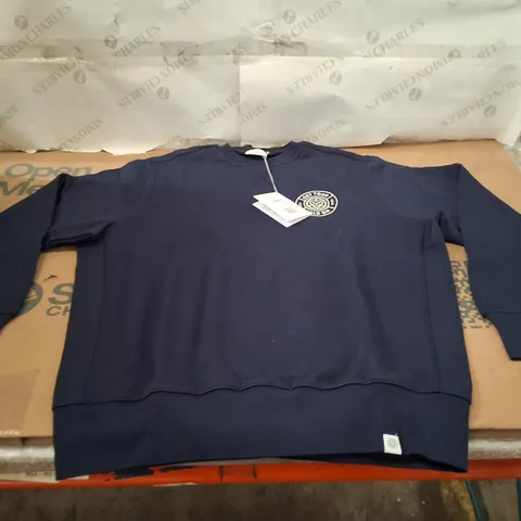 BOX CONTAINING APPROXIMATELY 20 UNISEX NAVY HOODIE – SIZE L (BRASS MONKEY LABEL TAG ATTACHED)