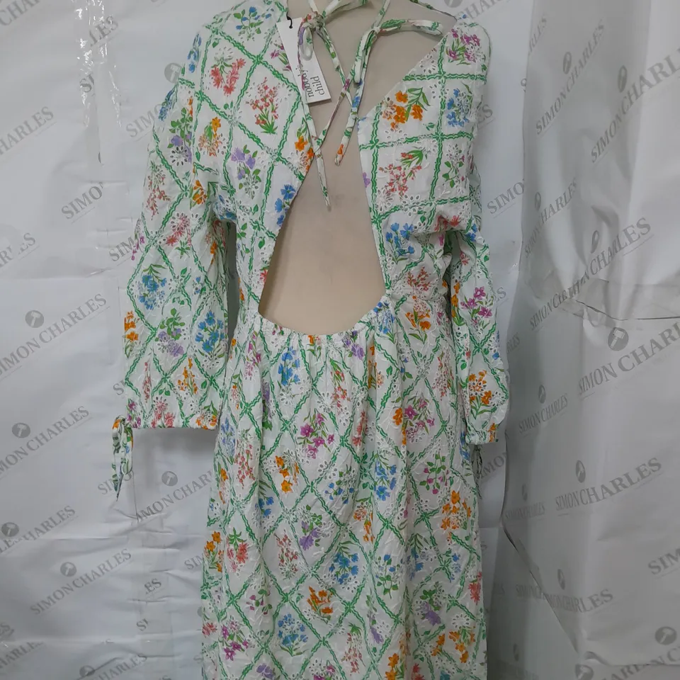 NOBODYS CHILD DOMINIQUE BRODERIE MIDI DRESS - SIZE 14