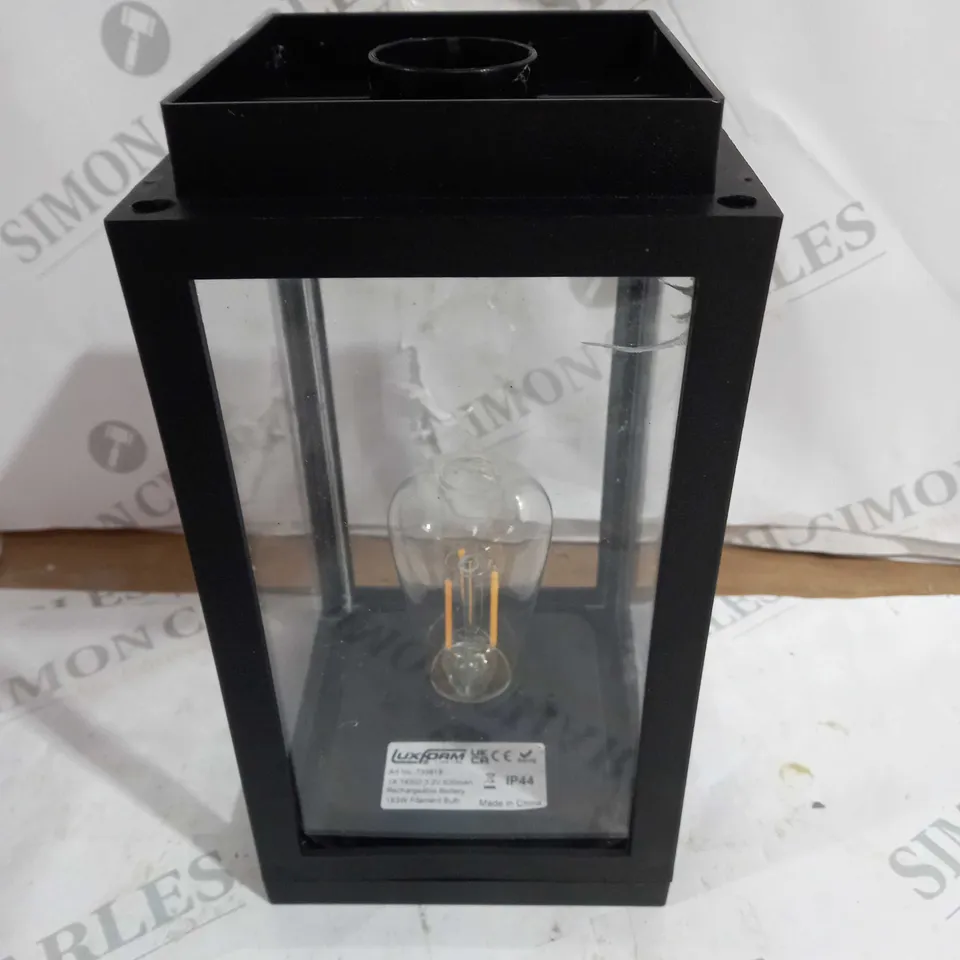 LUXFORM CONTEMPORARY TABLE LANTERN WITH FILAMENT BULB