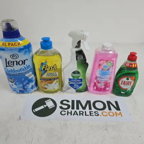 APPROXIMATELY 15 ASSORTED HOUSEHOLD PRODUCTS TO INCLUDE FAIRY LIQUID , YASS AND LENOR