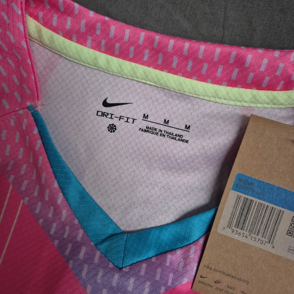 NIKE FC BARCELONA PINK SPOTIFY DRI-FIT FOOTBALL SHIRT – MEN’S SIZE M