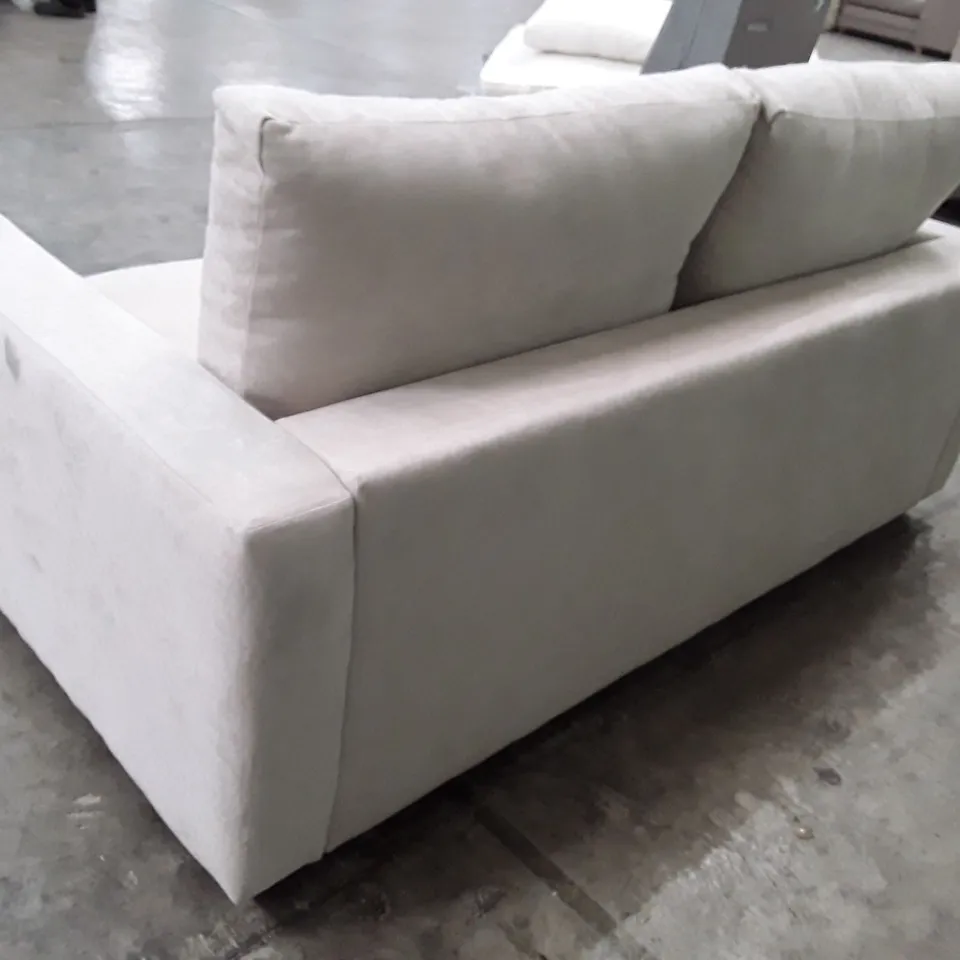 QUALITY DESIGNER SOMERTON 3 SEATER SOFA - WHITE FABRIC 