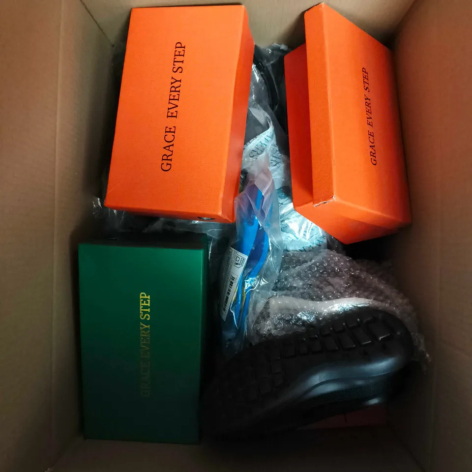 APPROXIMATELY 15 ASSORTED PAIRS OF SHOES AND FOOTWEAR ITEMS IN VARIOUS COLOURS, STYLES, AND SIZES - COLLECTION ONLY