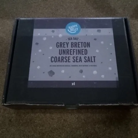 BOXED SEALED HAPPY BELLY SEA SALT GREY BRETON UNREFINED COARSE SEA SALT