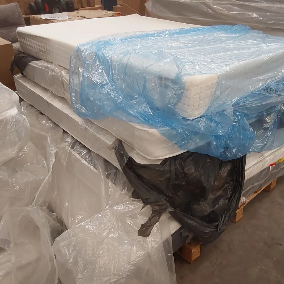 PALLET CONTAINING 5x UNBAGGED MATTRESSES - VARIOUS BRANDS, SIZES, CONDITIONS 