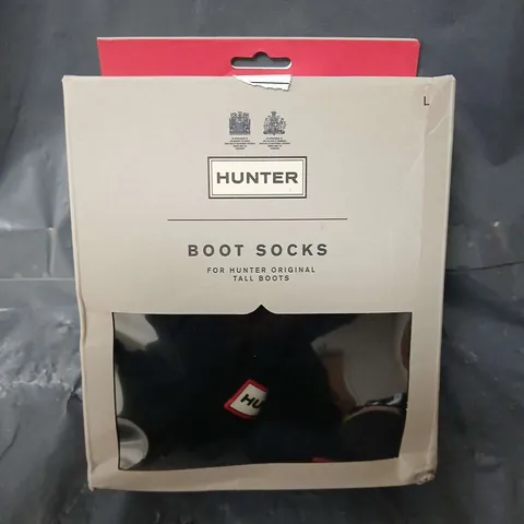 BOXED HUNTER BOOT SOCKS IN BLACK - 6/8