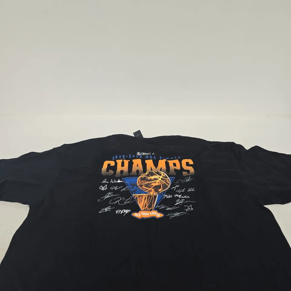 NEW YORK KNICKS 2025-2026 NBA FINAL CHAMPS LARGE YOUTH T SHIRT