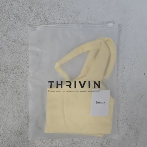 BAGGED THRIVIN ELEVATE SCULPTING MEDIUM IMPACT MULTIWAY BRA IN YELLOW SIZE SMALL