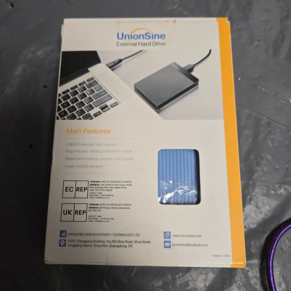 UNIONSINE DATAPOCKET EXTERNAL HARD DRIVE 500GB (MODEL HD2510)