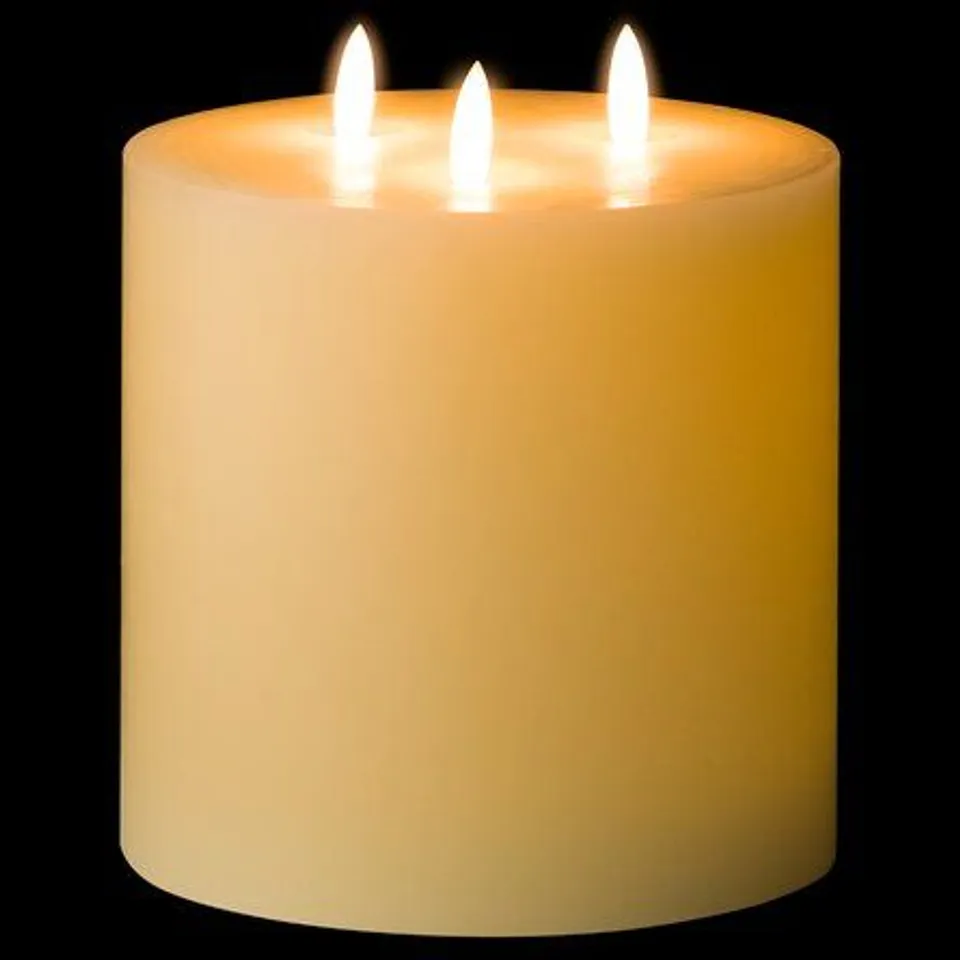 LUXE COLLECTION NATURAL GLOW 6×6 LED IVORY CANDLE