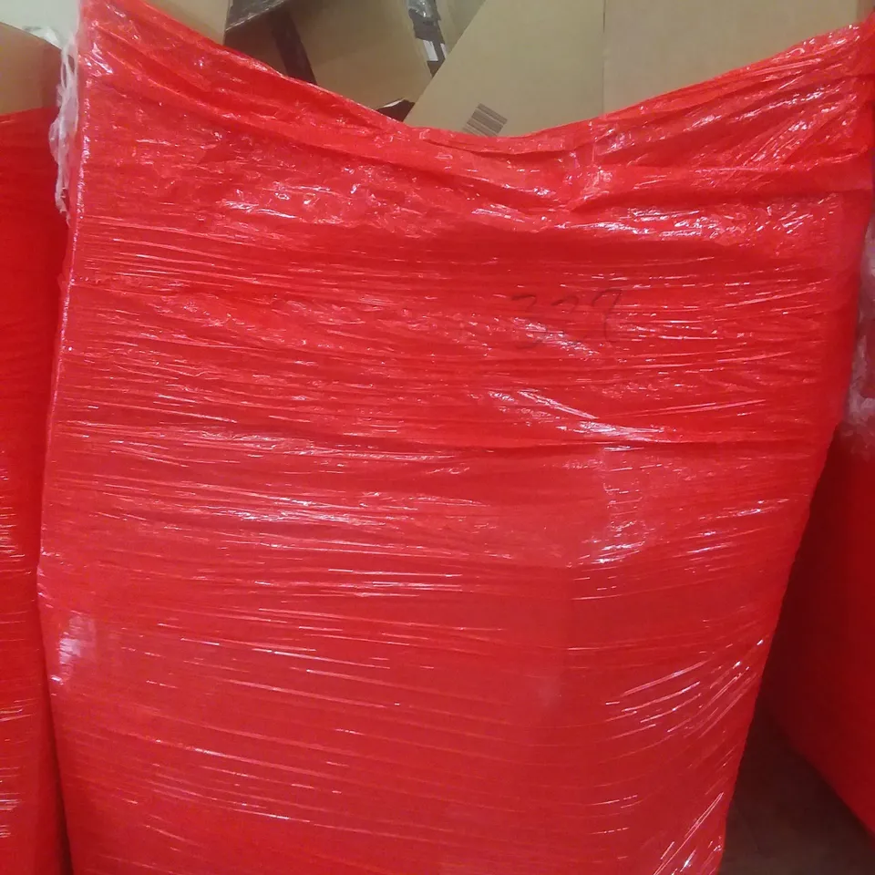 PALLET OF ASSORTED ITEMS INCLUDING DOG BED, KIDS TOY KITCHEN, FOLDABLE WAGON