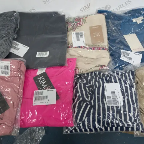 LOT OF 8 ASSORTED BAGGED CLOTHING ITEMS TO INCLUDE MONSOON AND KIM CO - VARIOUS SIZES