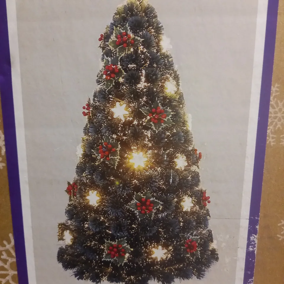 BOXED TINSELTIME GREEN PVC FIBRE OPTIC TREE 