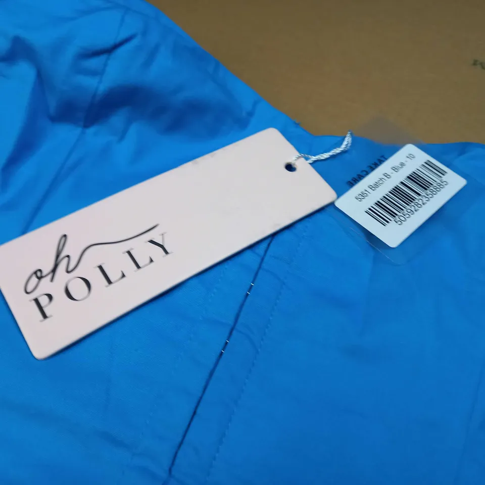 OH POLLY VIBRANT BLUE CORSET TOP - SIZE 10