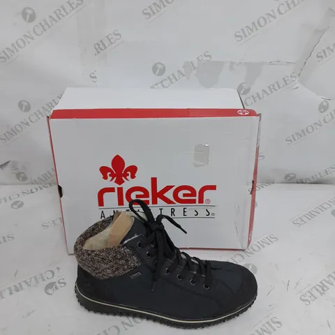 BOXED RIEKER WATER RESISTANT BOOT BLACK SIZE 6