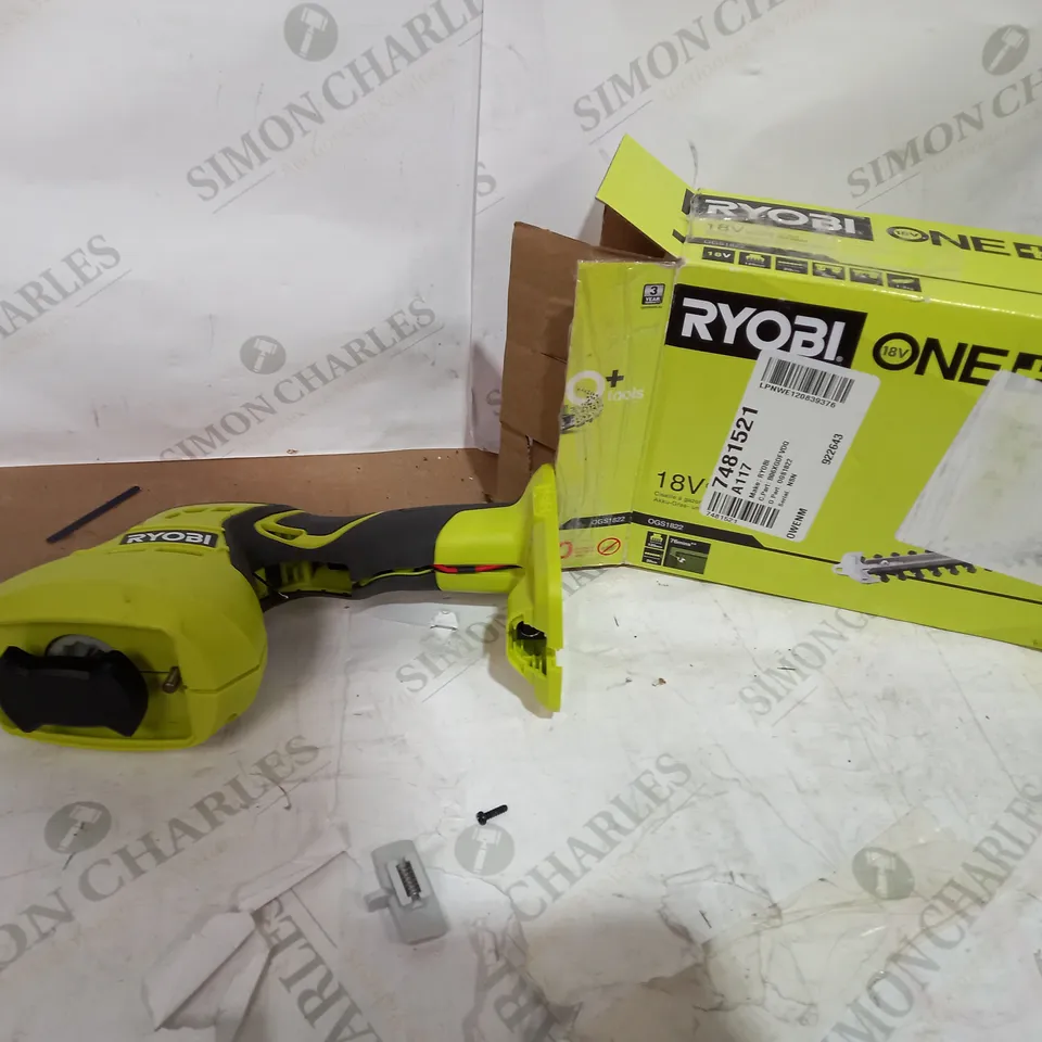 RYOBI 18V CORDLESS GRASS SHEAR AND SHRUBBER