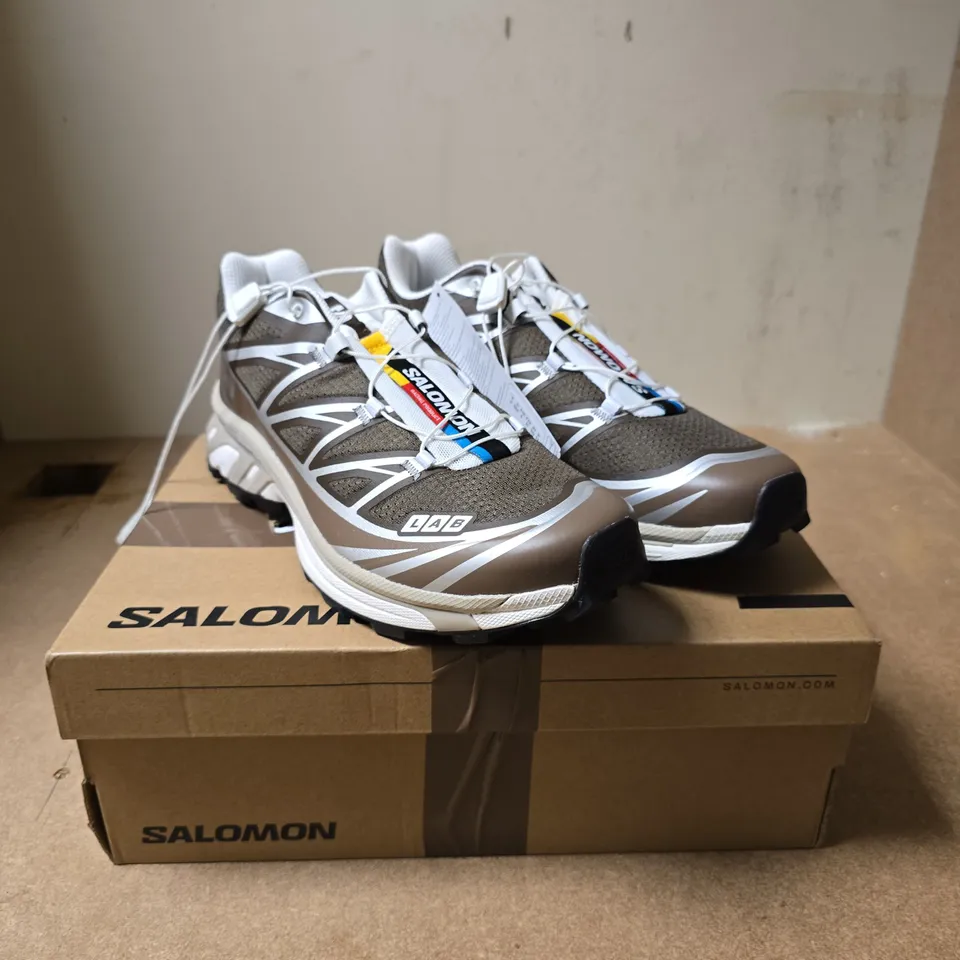 SALOMON OUTDOOR PLEIN AIR TRAIL SHOES – EARTH BROWN/WALNUT/SILVER – UK 8.5
