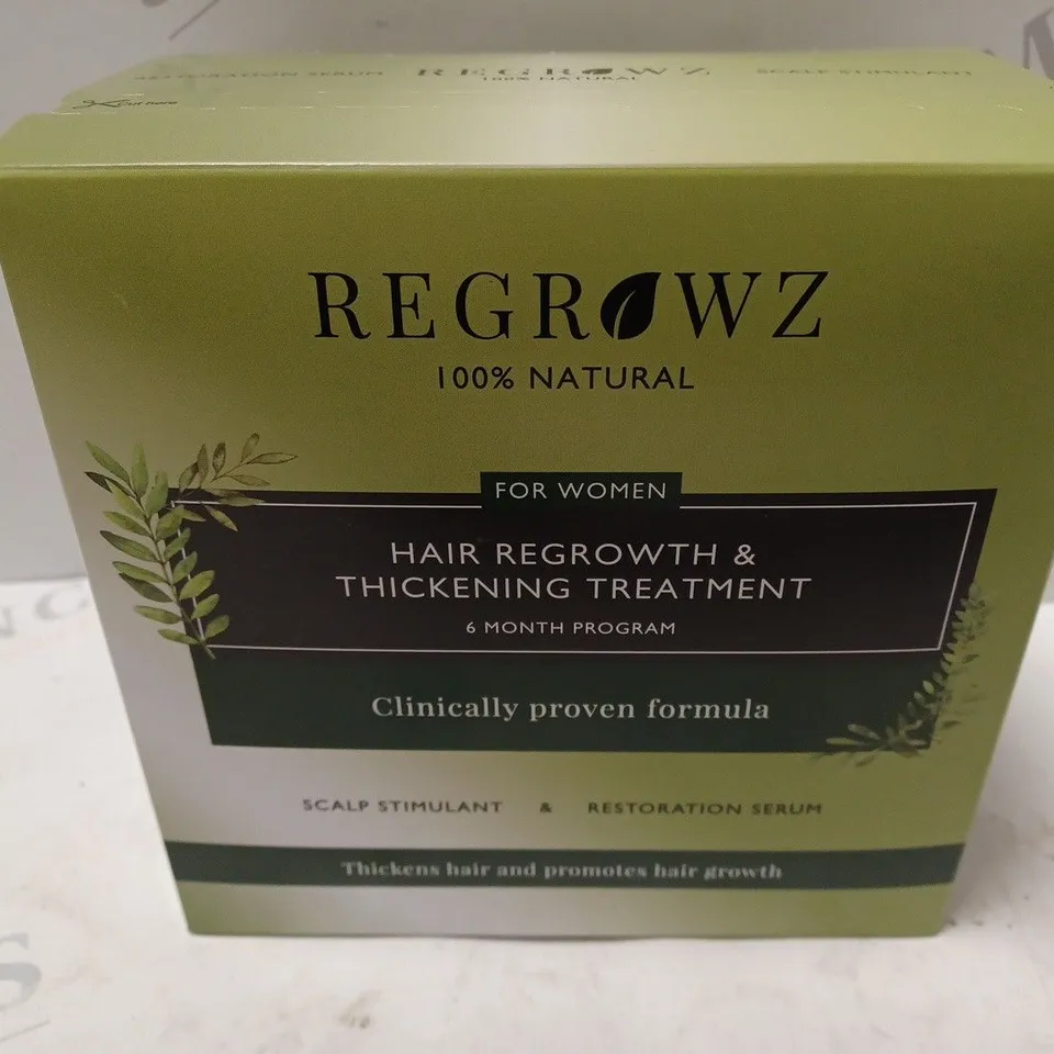 APPROXIMATELY 30 BOXED AND SEALED REGROWZ FOR WOMEN HAIR REGROWTH & THICKENING TREATMENT (6 MONTH PROGRAM)