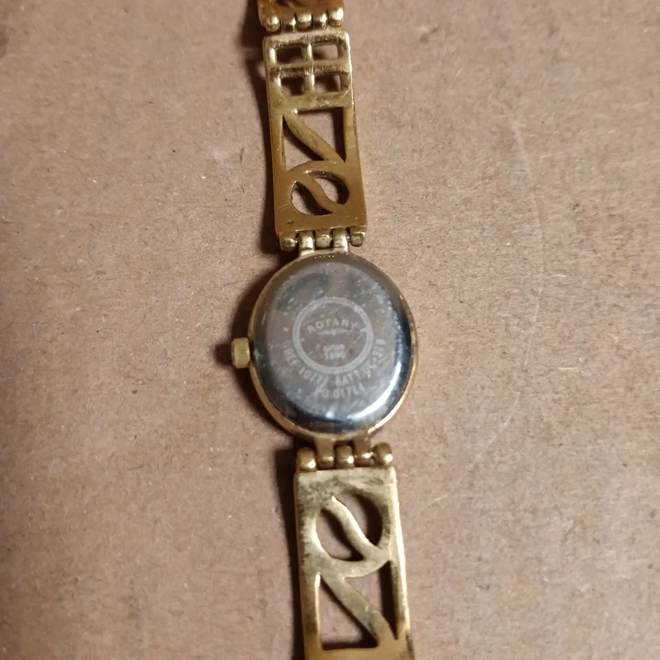 ROTARY LADIES' GOLD-TONE WRISTWATCH WITH ORNATE BRACELET