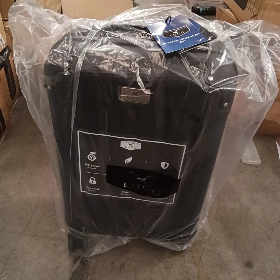 BOXED LUGG LIGHTWEIGHT TRAVEL LUGGAGE - BLACK