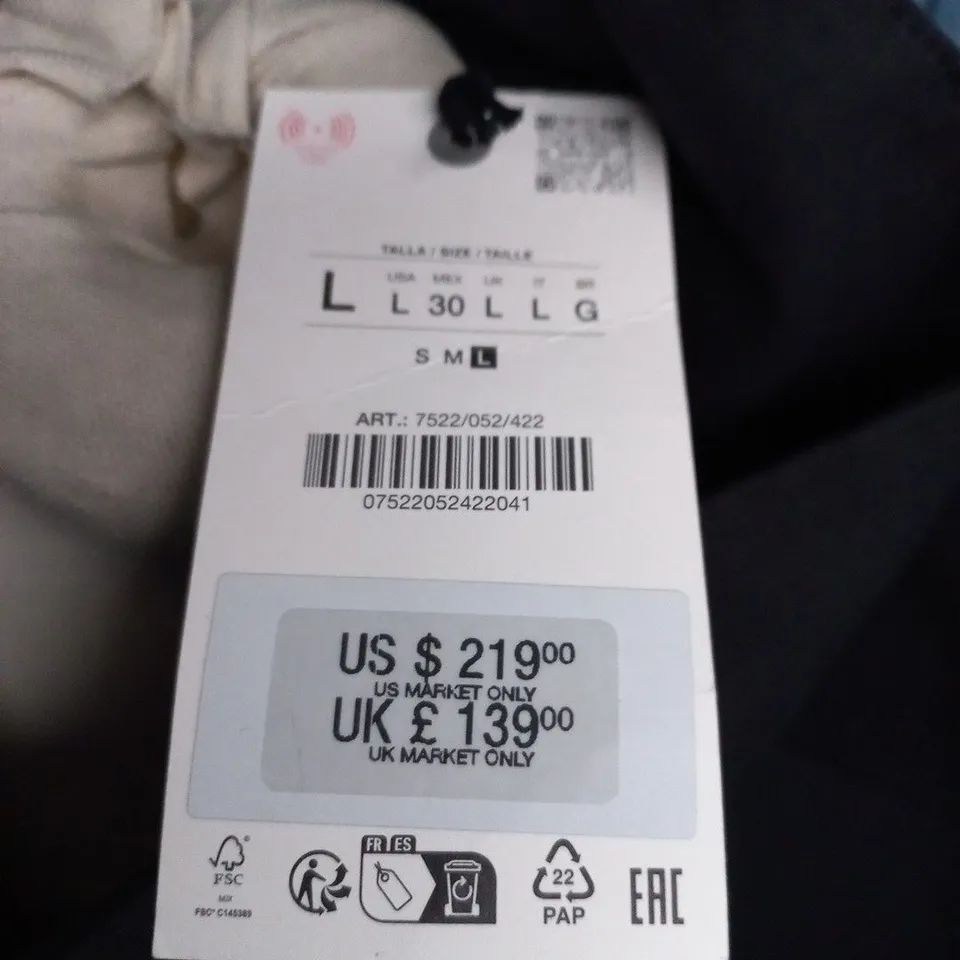 ZARA WOOL COLLECTION BUTTON THROUGH PONCHO COAT IN BLACK - UK L