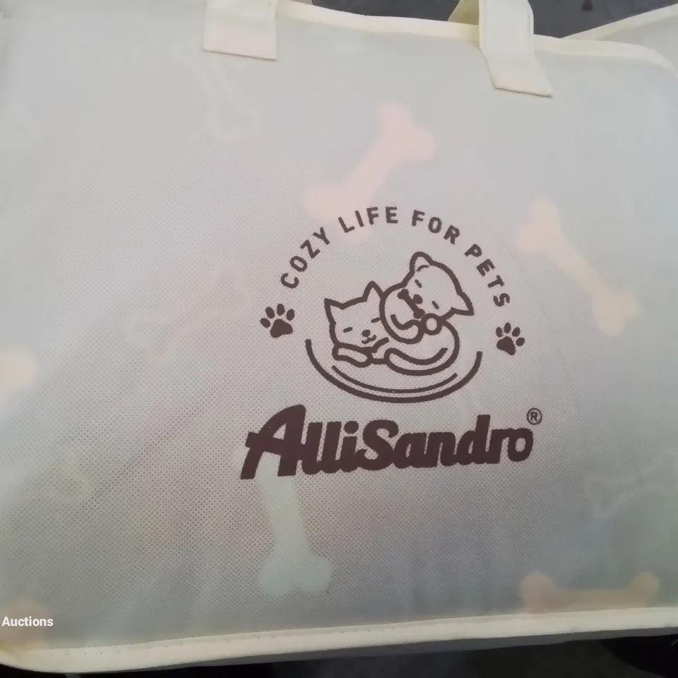 BAGGED ALLISANDRO BLUE DOG BONE DESIGN PET BLANKET