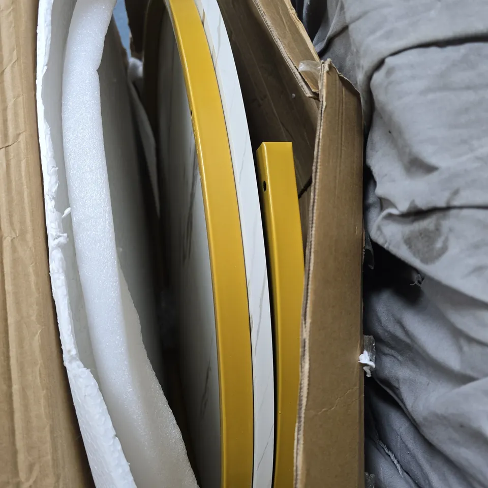 GOLD/MARBLE STYLE TABLE FOR ASSEMBLY