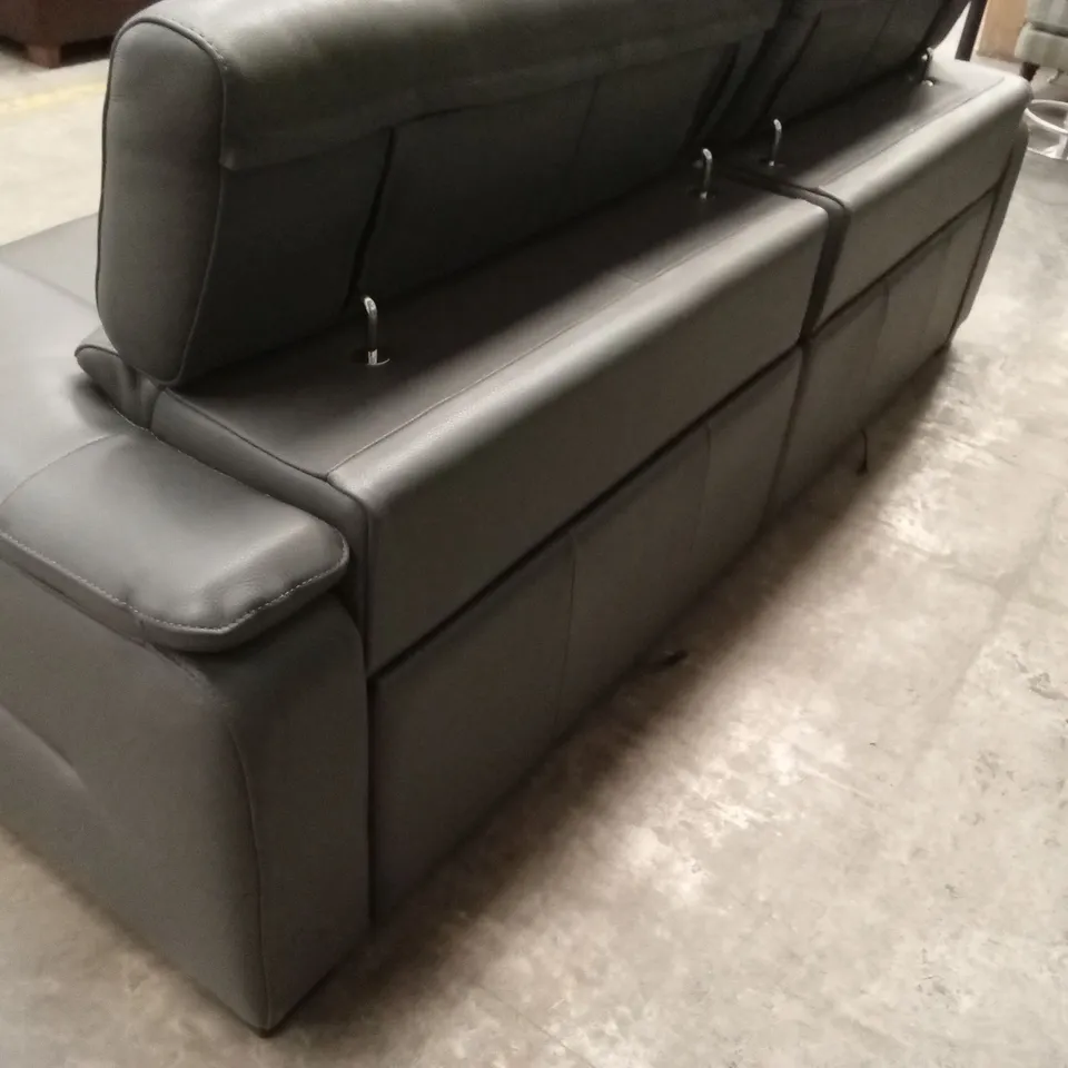 QUALITY DESIGNER ITALIAN MADE VENTO 3 SEATER ELECTRIC RECLINER LEATHER SOFA