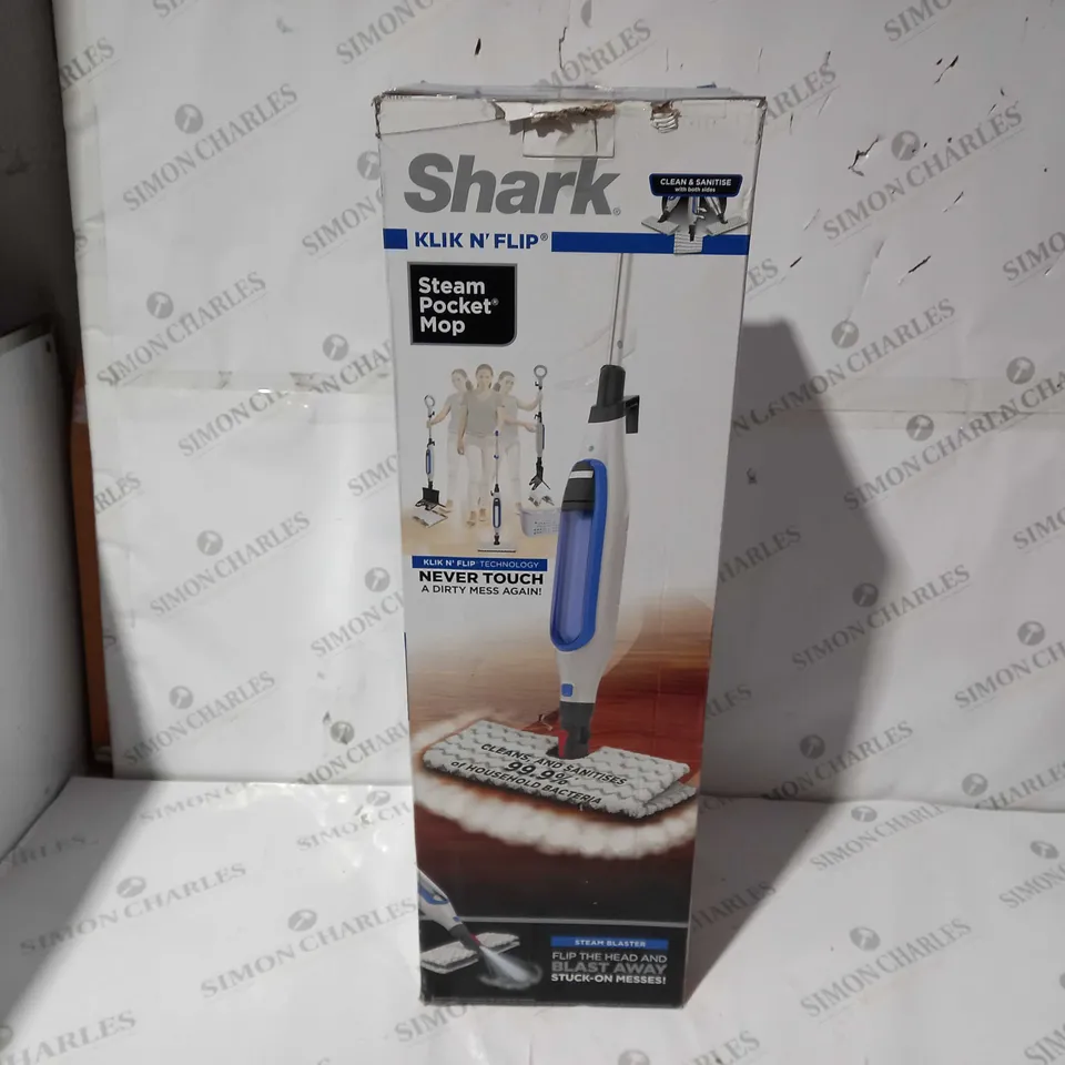 BOXED SHARK KLIK AND FLIP STEAM MOP