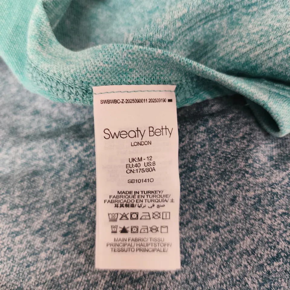 SWEATY BETTY LONDON TURQUOISE SLEEVELESS TANK – UK 12 (EU 40, US 8)