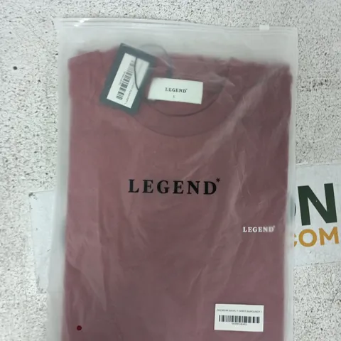BAGGED LEGEND PREMIUM BASIC T-SHIRT IN BURGUNDY SIZE LARGE