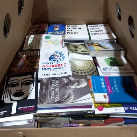 LARGE QUANTITY OF ASSORTED BOOK TITLES INCLUDE FICTION AND NON-FICTION TITLES BY AUTHORS SUCH AS;