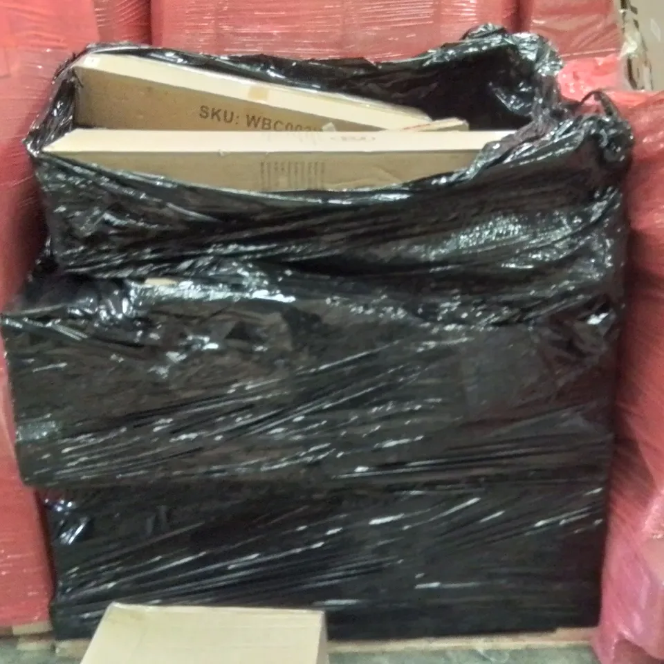 PALLET TO CONTAIN AN ASSORTMENT OF HOUSEHOLD ITEMS TO INCLUDE PET POTTY, POKER MAT, FOLDING CHAIR AND BED RAIL ECT 