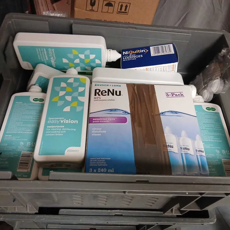 LARGE QUANTITY OF ASSORTED CONTACT LENS SOLUTION