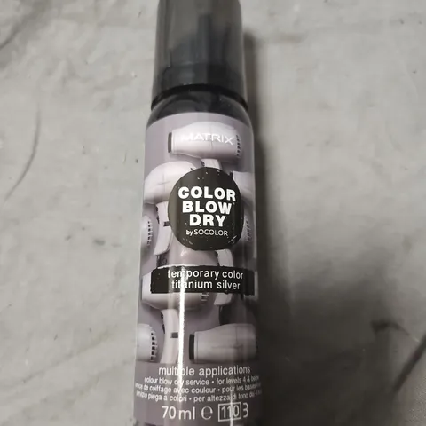 BOX OF APPROXIMATELY 24 MATRIX COLOR BLOW DRY TEMPORARY COLOR TITANIUM SILVER – 70ML 