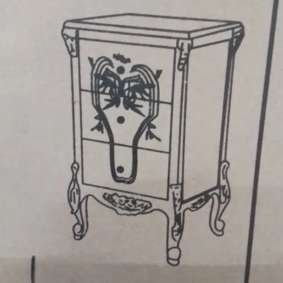 BRAND NEW HOMESDIRECT365 VINTAGE STYLE 3 DRAWER BEDSIDE TABLE -WHITE-