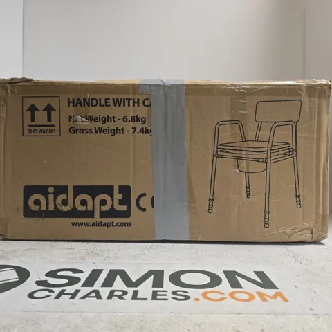 AIDAPT COMMODE CHAIR WITH BACKREST – BOXED
