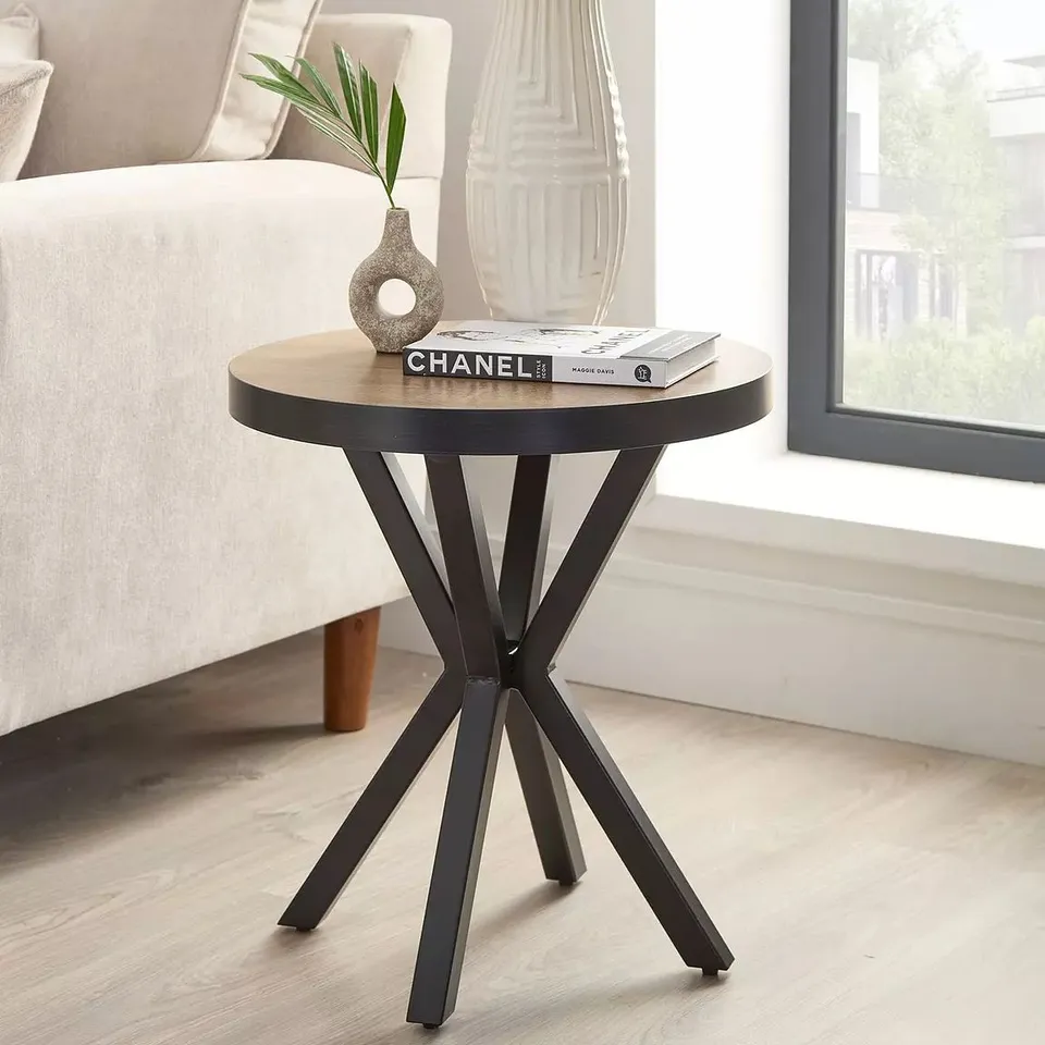 BOXED OSLO ROUND SIDE TABLE 
