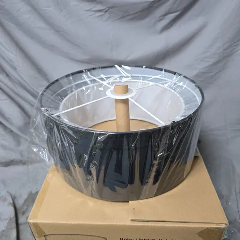 GIGGI 2 TIER FABRIC LAMP SHADE BLACK/WHITE BOXED