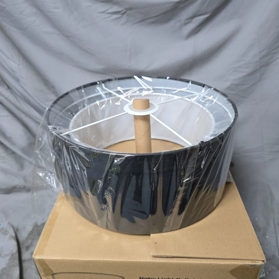 GIGGI 2 TIER FABRIC LAMP SHADE BLACK/WHITE BOXED