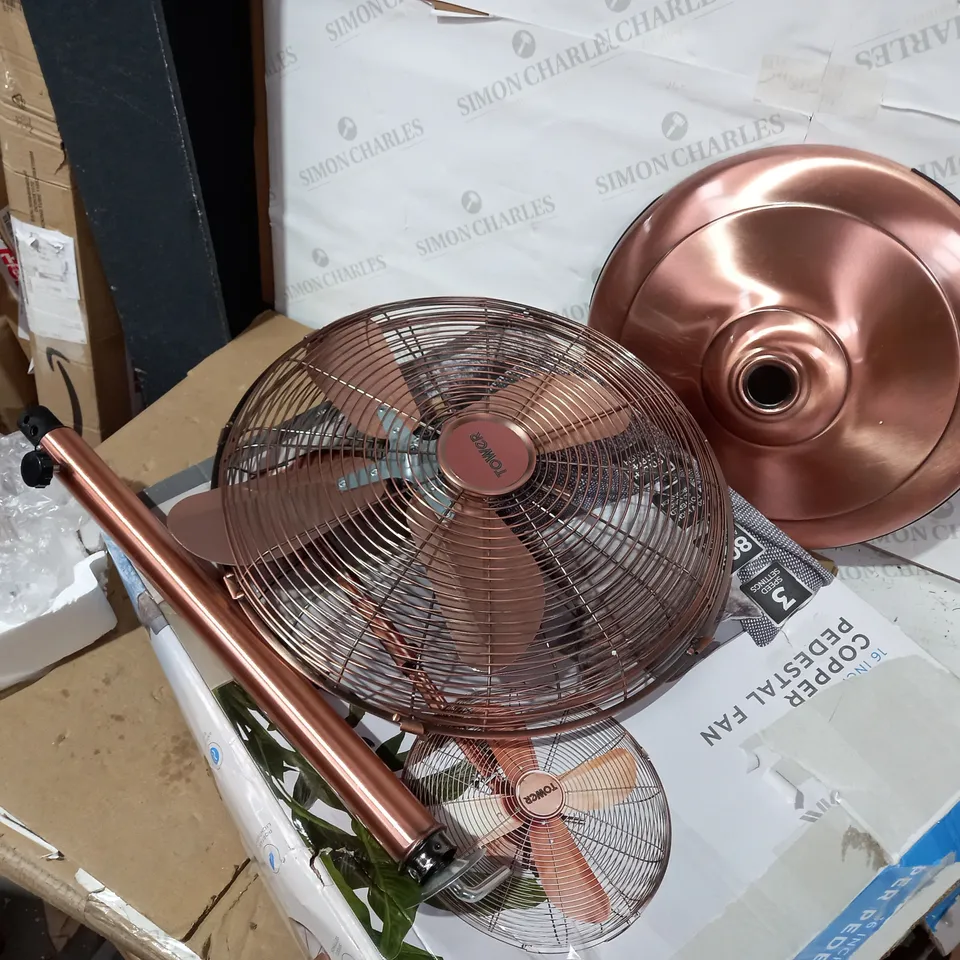 TOWER COPPERT METAL PEDESTAL FAN WITH 3 SPEEDS
