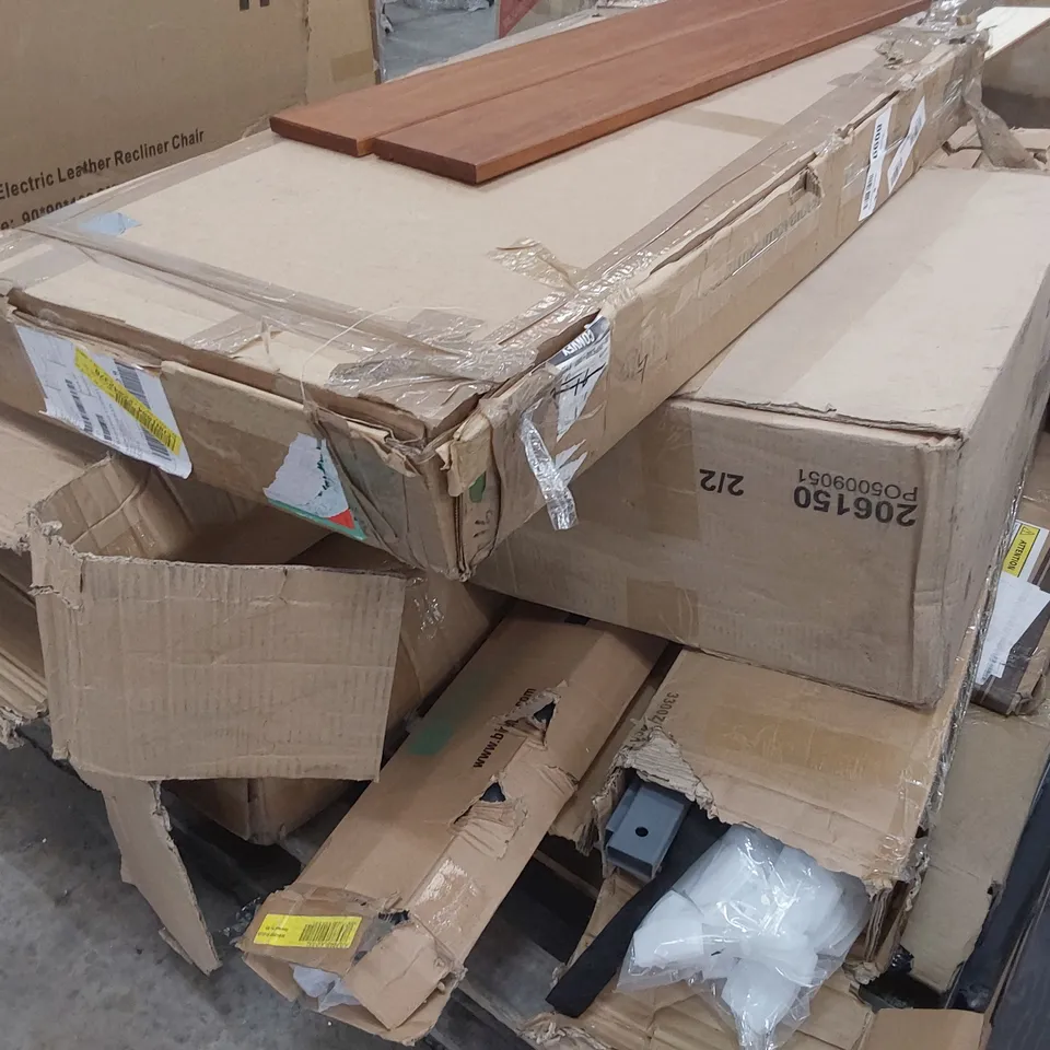 PALLET OF ASSORTED BOXED BED & FURNITURE PARTS
