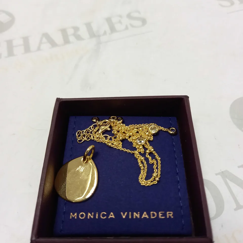 MONICA VINADER SIREN PETAL NECKLACE IN GOLD 
