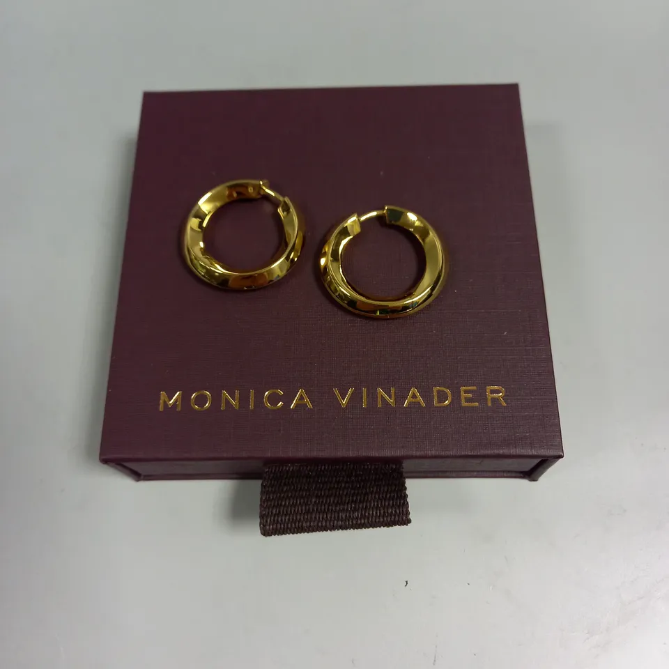 MONICA VINADER GOLD HOOP EARRINGS 