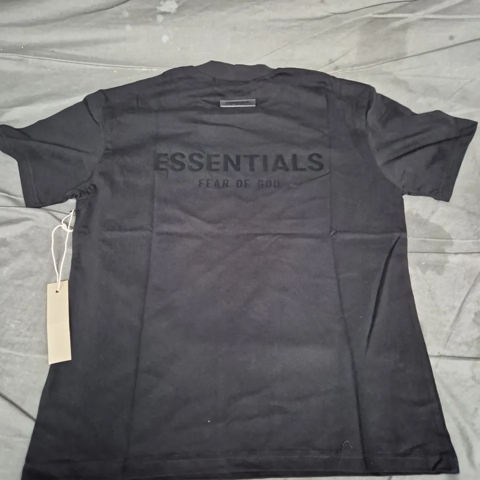ESSENTIALS FEAR OF GOD T-SHIRT – BLACK - SMALL