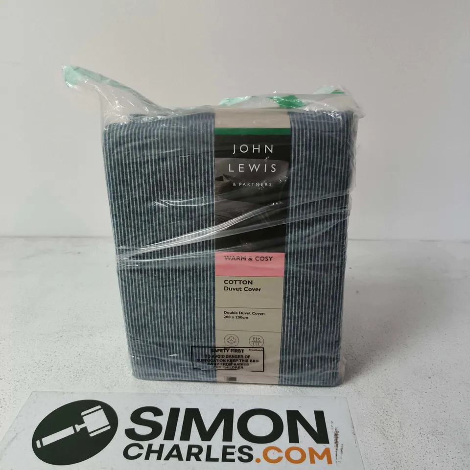 JOHN LEWIS & PARTNERS WARM & COSY COTTON DUVET COVER – DOUBLE (200 X 200 CM)