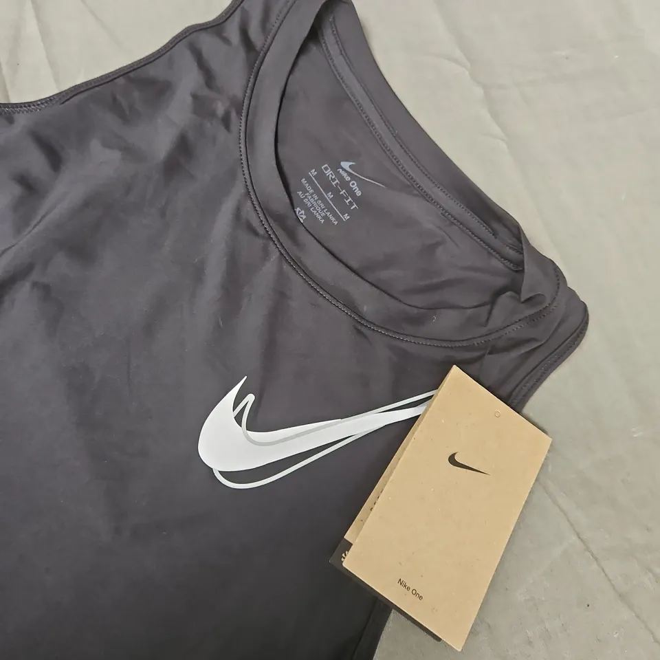 NIKE ONE WOMENS TOP IN BLACK - MEDIUM